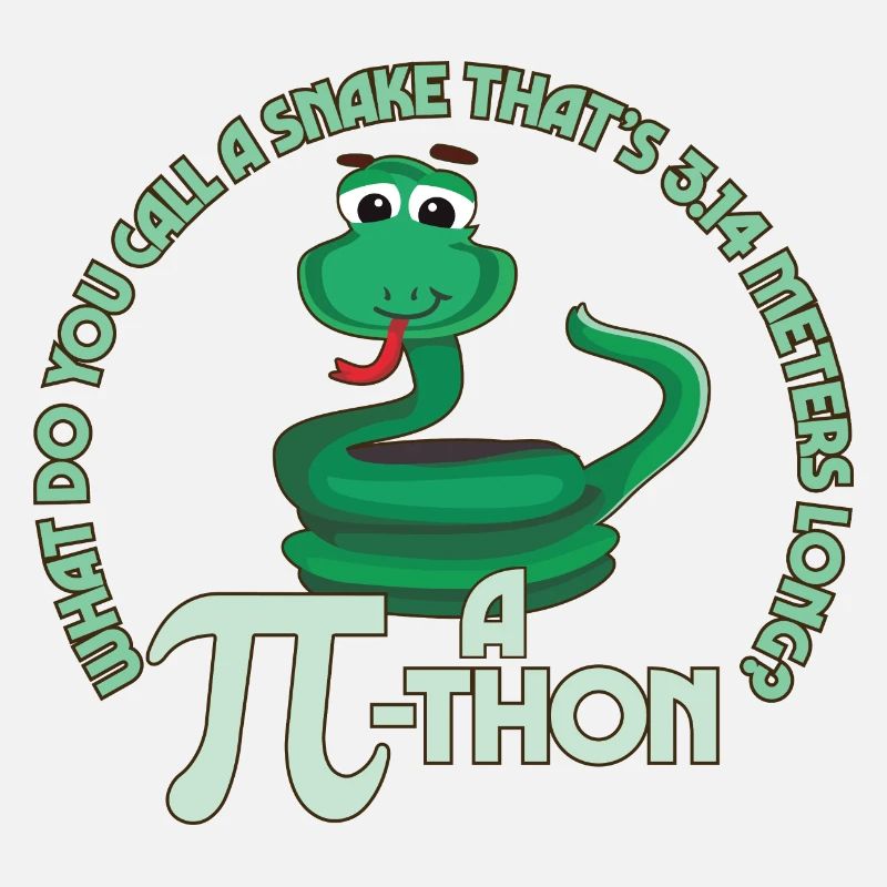 Math Pun Pi-thon Drôle Serpent Mathématiques Meme