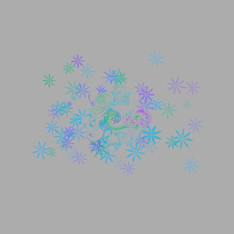 Blaue und violette Blumen