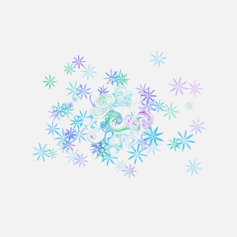 Fleurs bleues et violettes