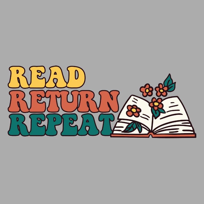 Librarian Read Return Repeat Library Worker Book