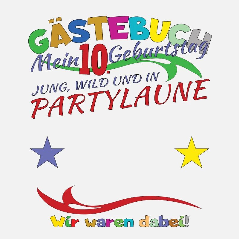 10. Geburtstag Mädchen & Junge Gästebuch
