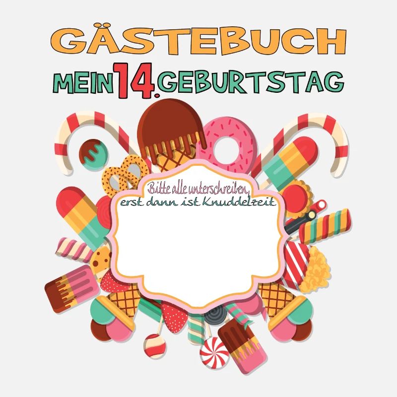 14. Geburtstag Mädchen & Junge Gästebuch