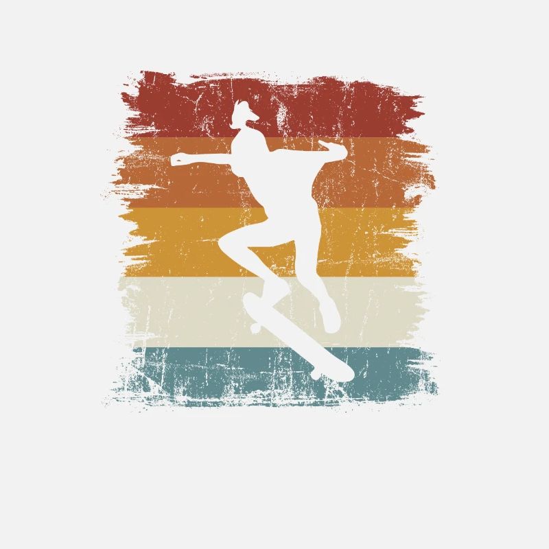 Retro vintage Skateboard Mädchen