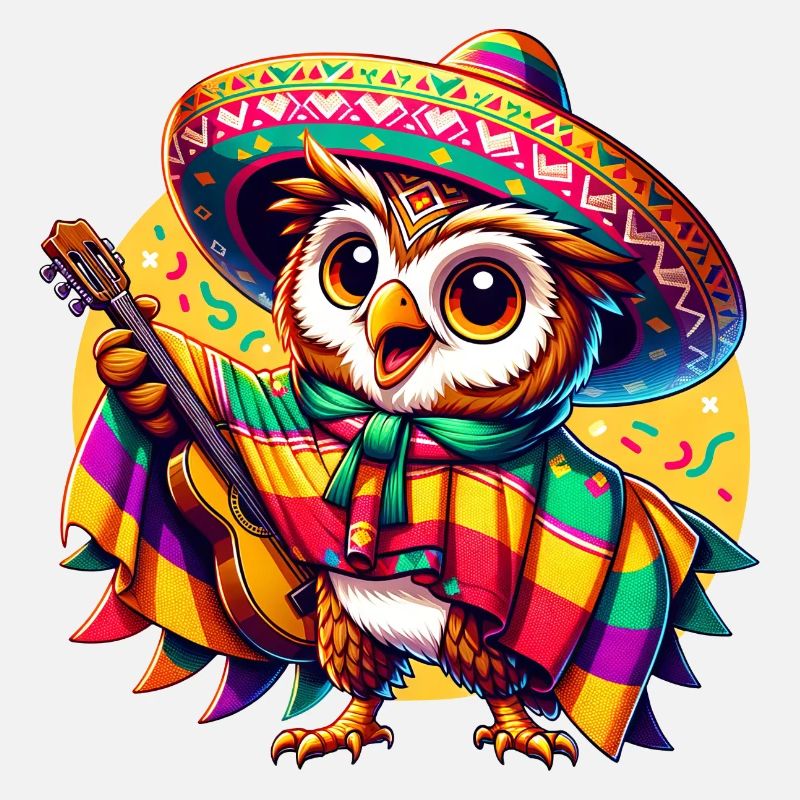 Cinco de Mayo Owl Guitarist