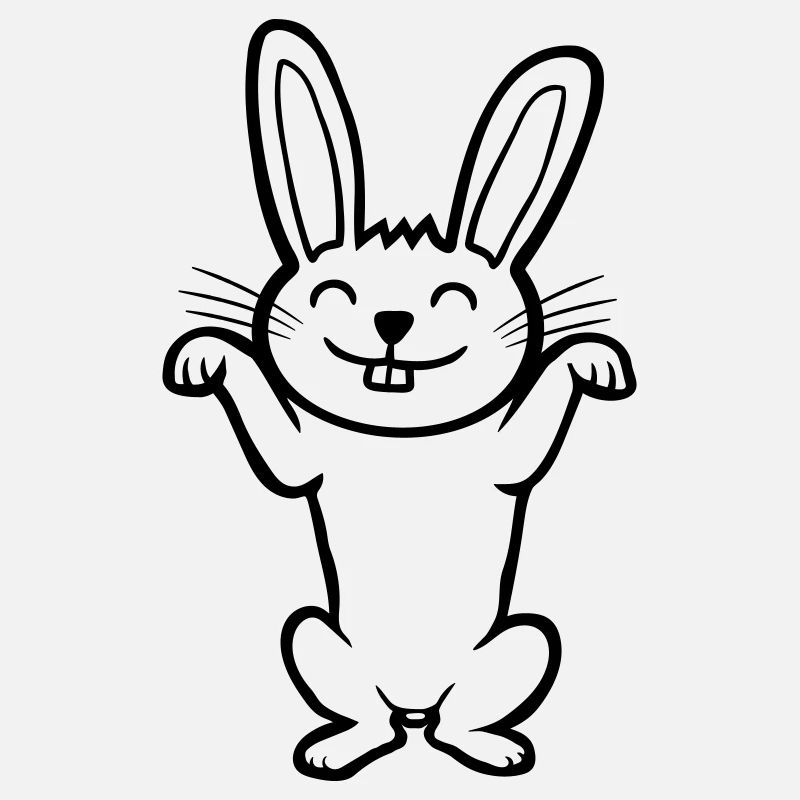 Lapin heureux debout