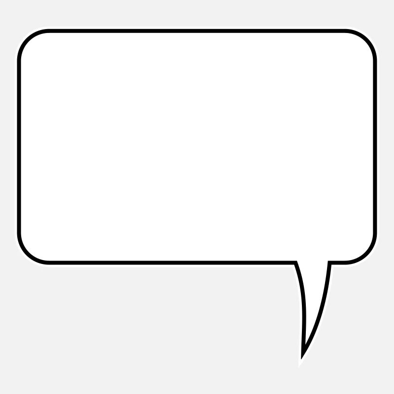 Conception rectangulaire de bulle de dialogue