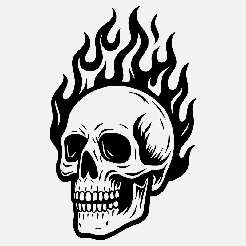 Tête de mort ... en feu !