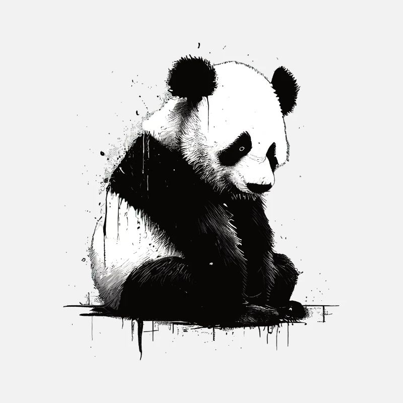 Panda Bear Stencil