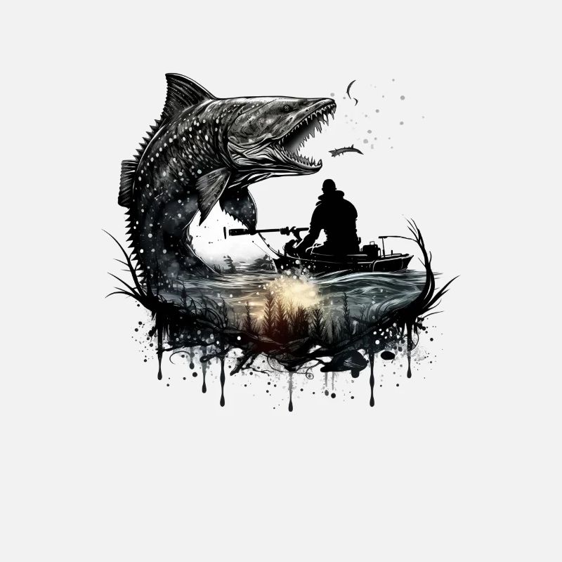 Beau design de poisson pour les pêcheurs de brochet et les prédateurs