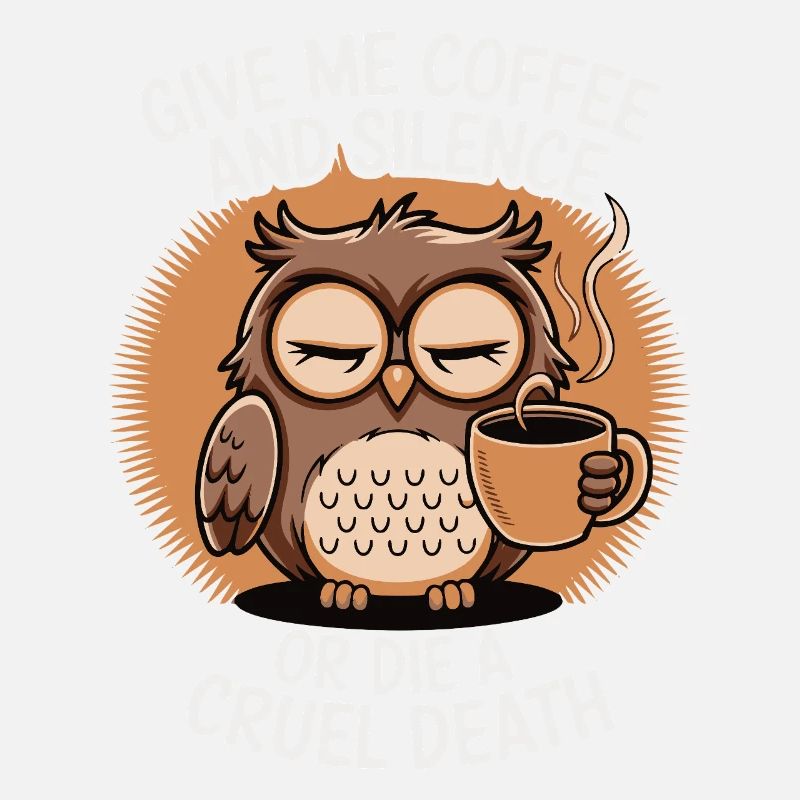 Kaffee Eule - geb mir Kaffee und Stille oder stirb
