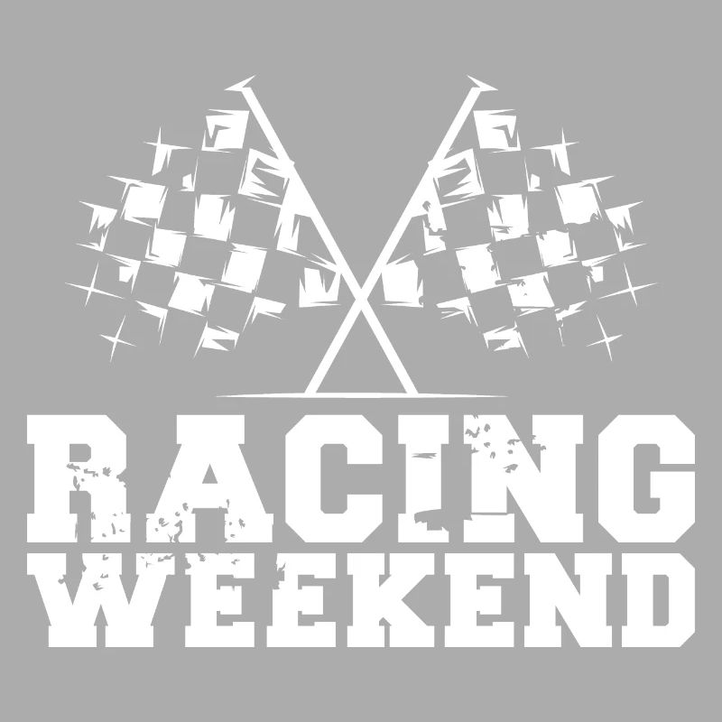 Voitures de week-end de course Symbole de course Drapeau