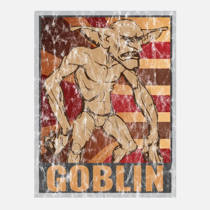 Retro Goblin Poster Distressed Look