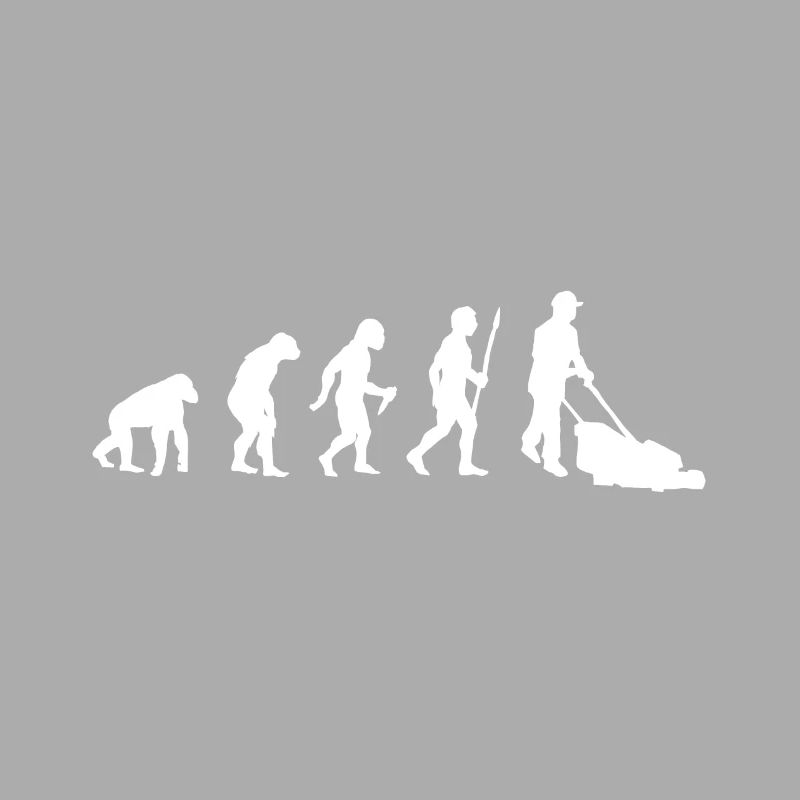 Evolution mowing gardener