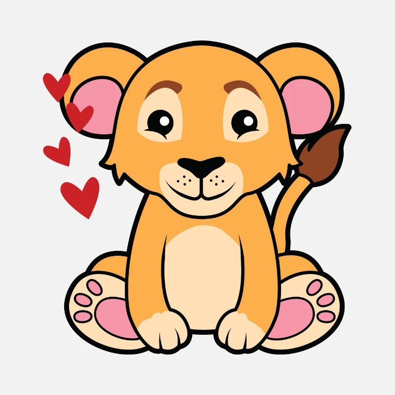 petit lion doux bébé lion
