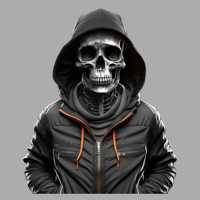 Skelett mit Pullover