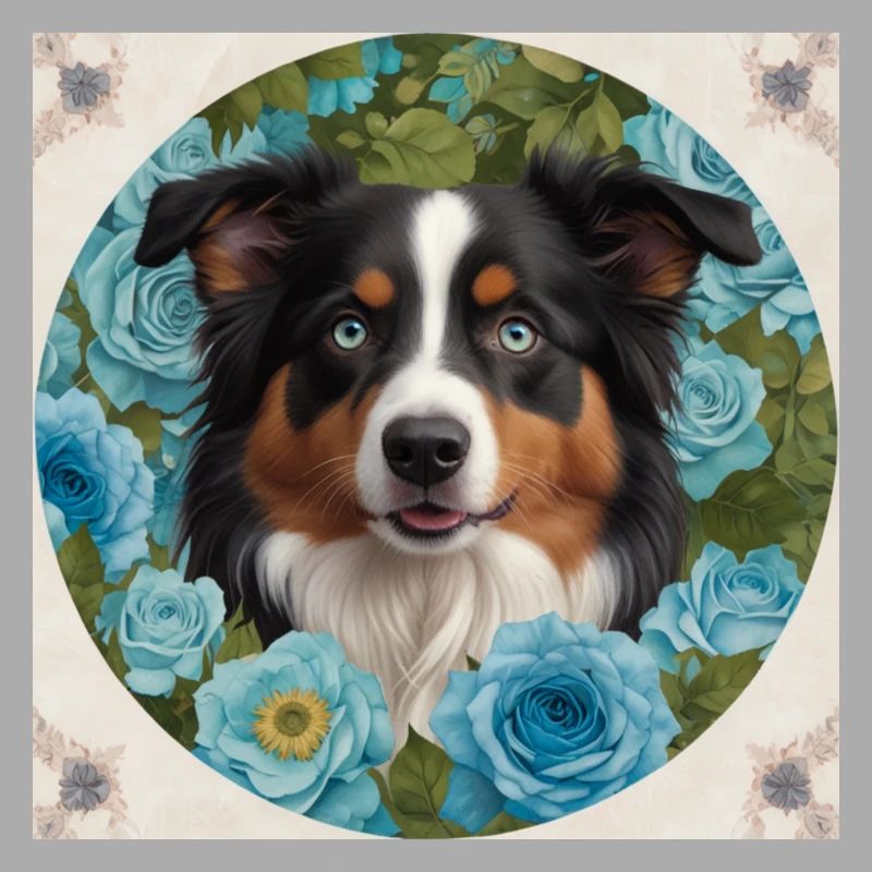 Blauäugiger Australian Shepherd