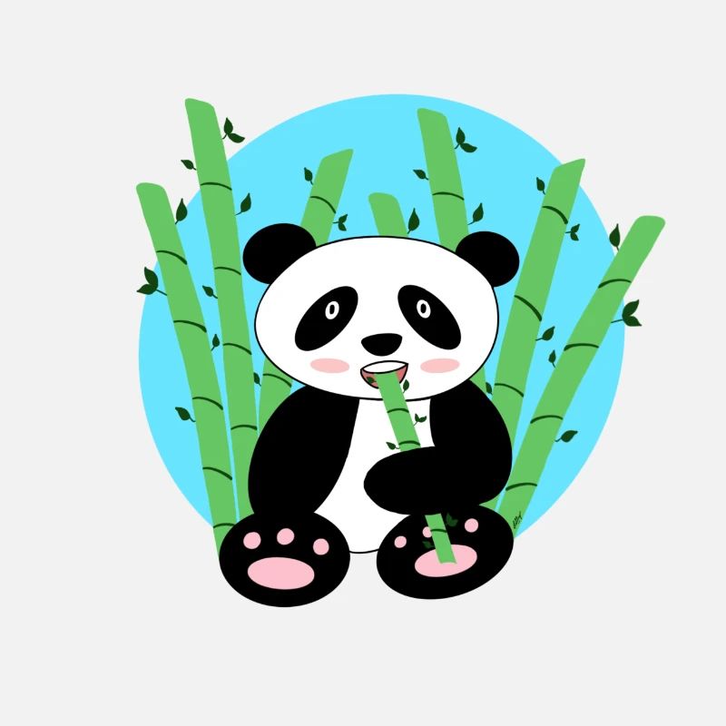 Panda und Bambus