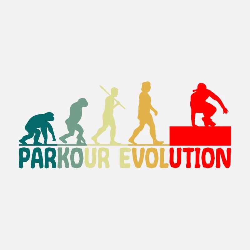 Parkour Evolution Retro Style Drôle