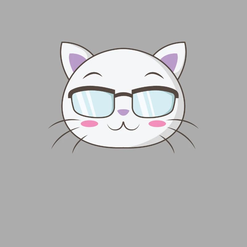 Chat de nerd avec des lunettes de nerd