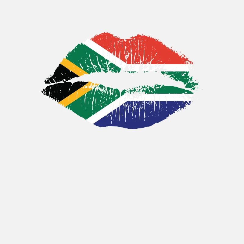 Bouche Lèvres avec Afrique du Sud Couleurs Continent