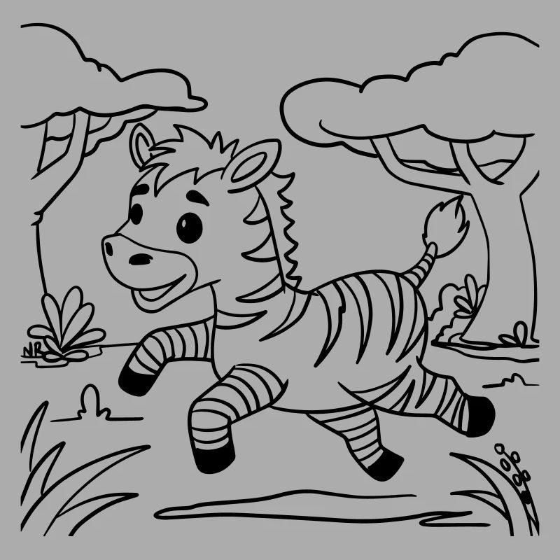 Zebra 🦓 coloring page for creative development
