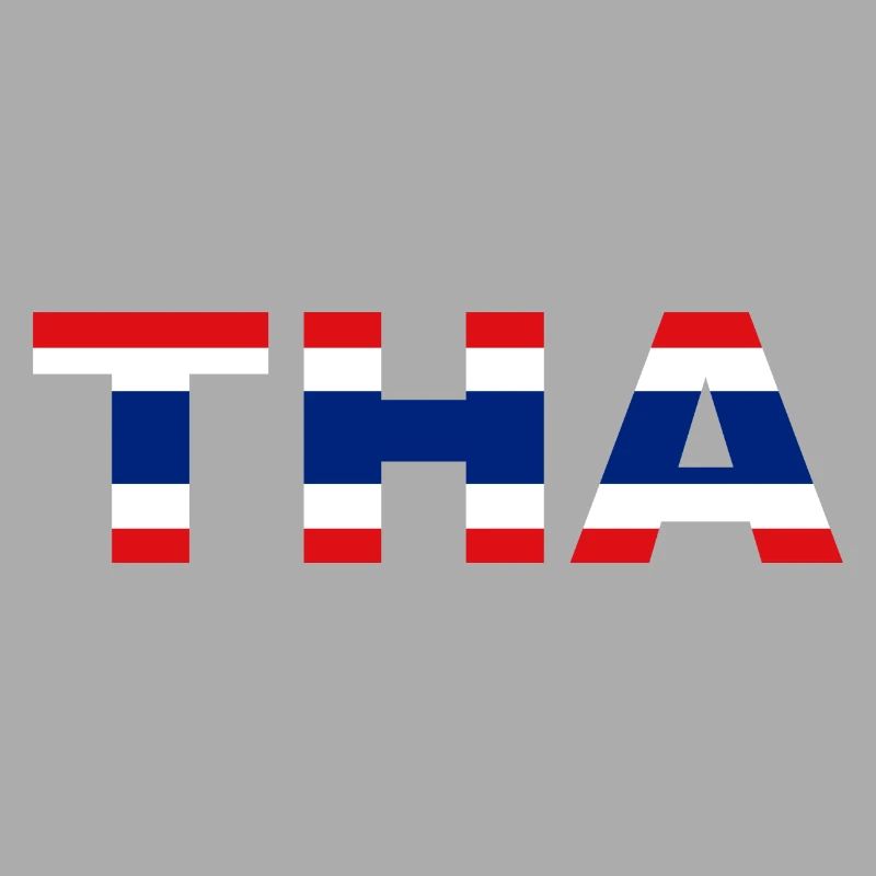 Thailand Flag ISO Code THA
