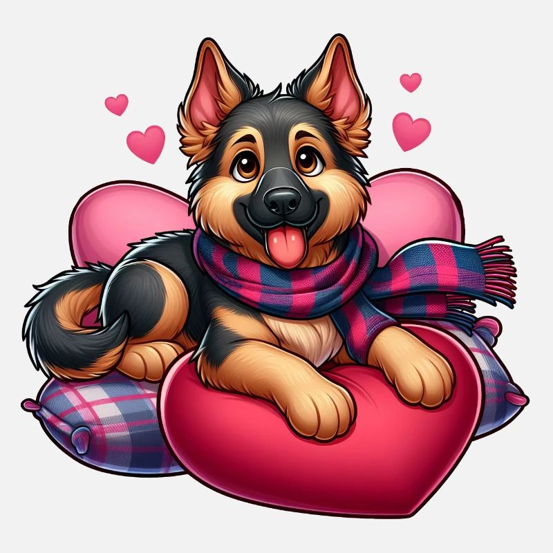 Deutscher Schäferhund Liebesherz