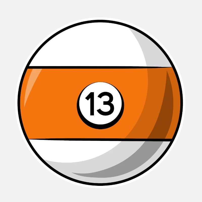 Boule de billard 13 orange Billard treize