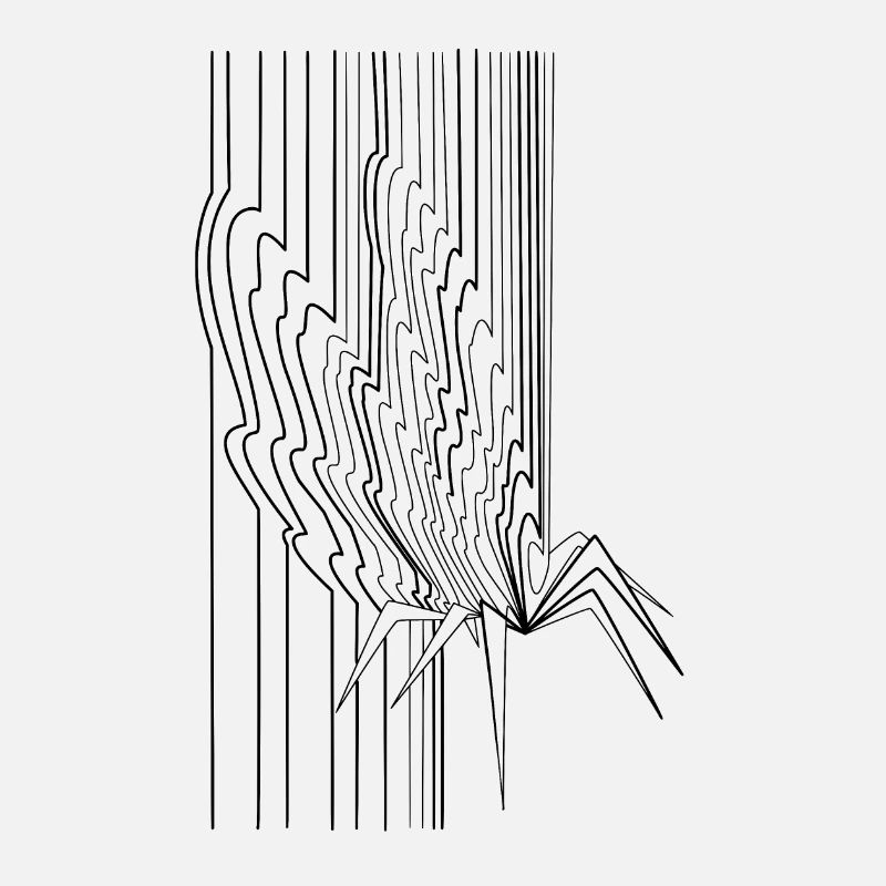 Impression papillon araignée - art au trait