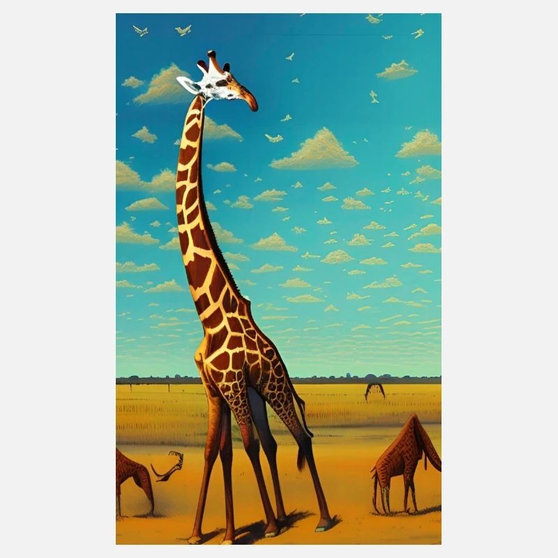 Coole Comic Zeichnung Giraffe Giraffa