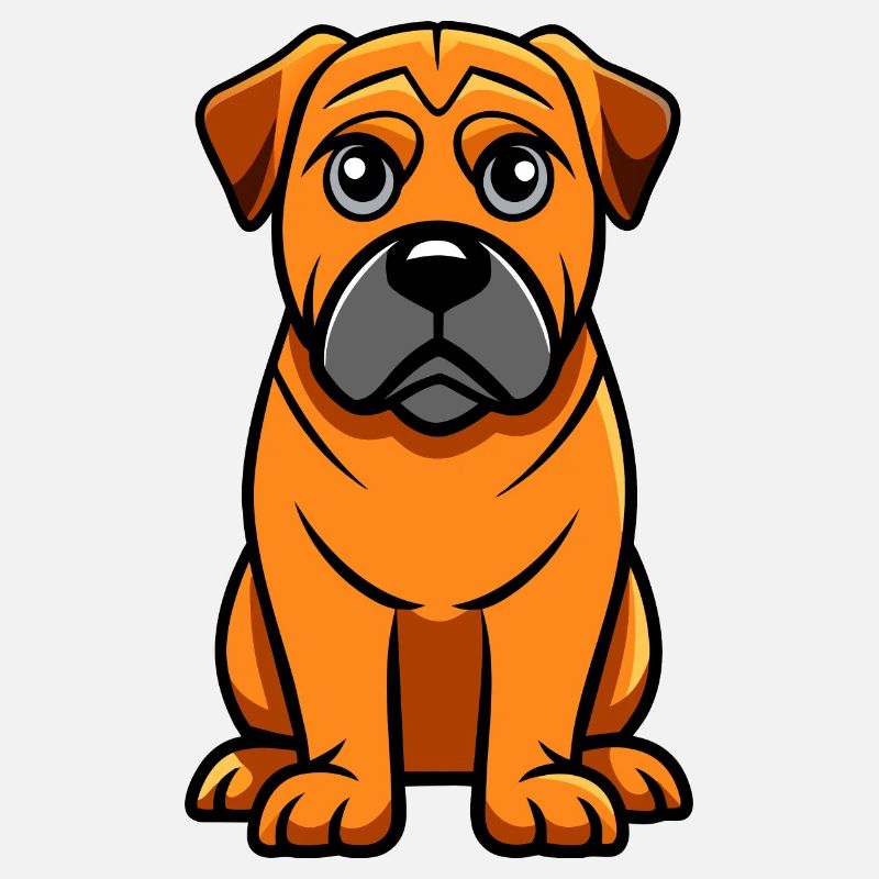 Protective Bullmastiff Digital Art