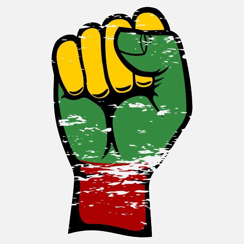 Poing du drapeau de la Lituanie utilisé