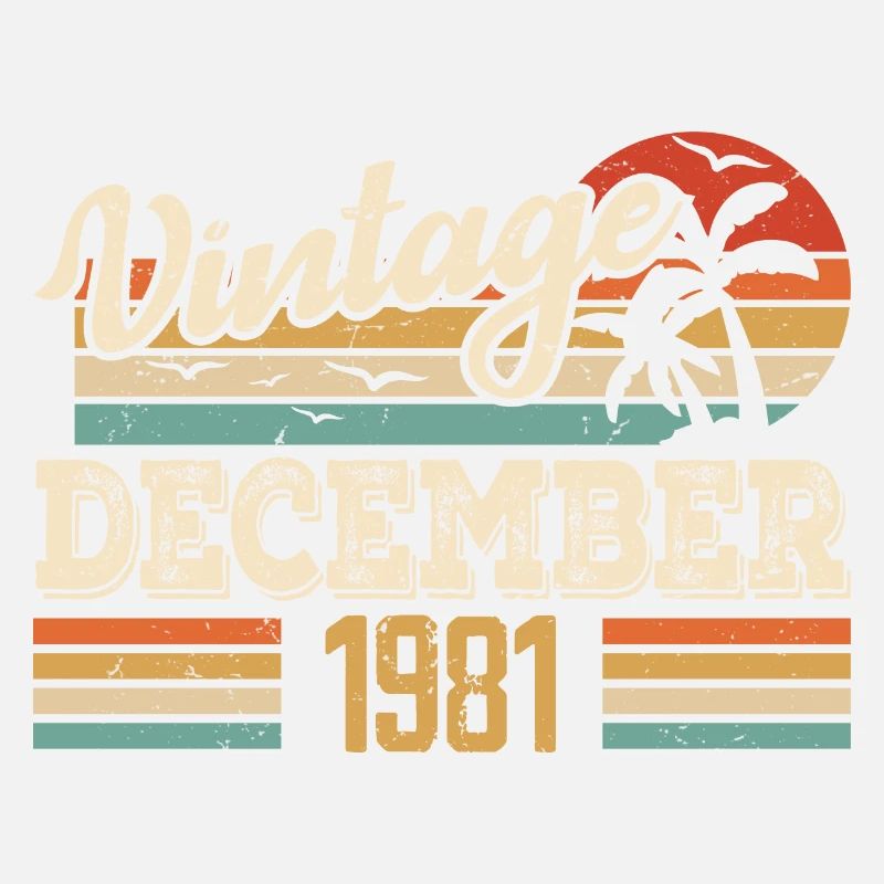 December 1981 Vintage Retro Birthday Gift