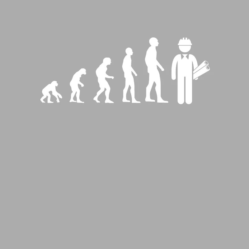 Evolution Architekt Mann Humor Geschenkidee