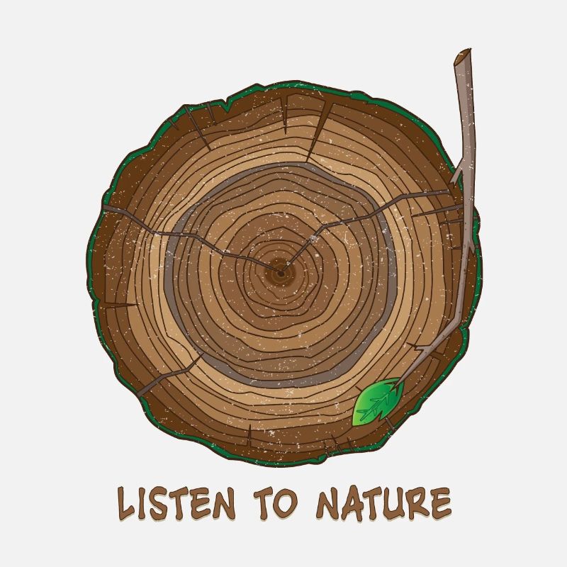Tree trunk as vinyl turntable nature gift