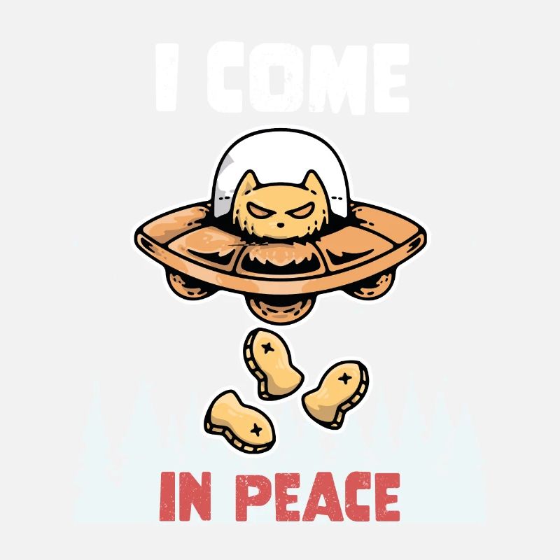 Alien Galaxy Science Cat Lover I Come In Peace