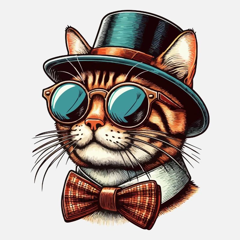 Coole Retro Bengal Katze