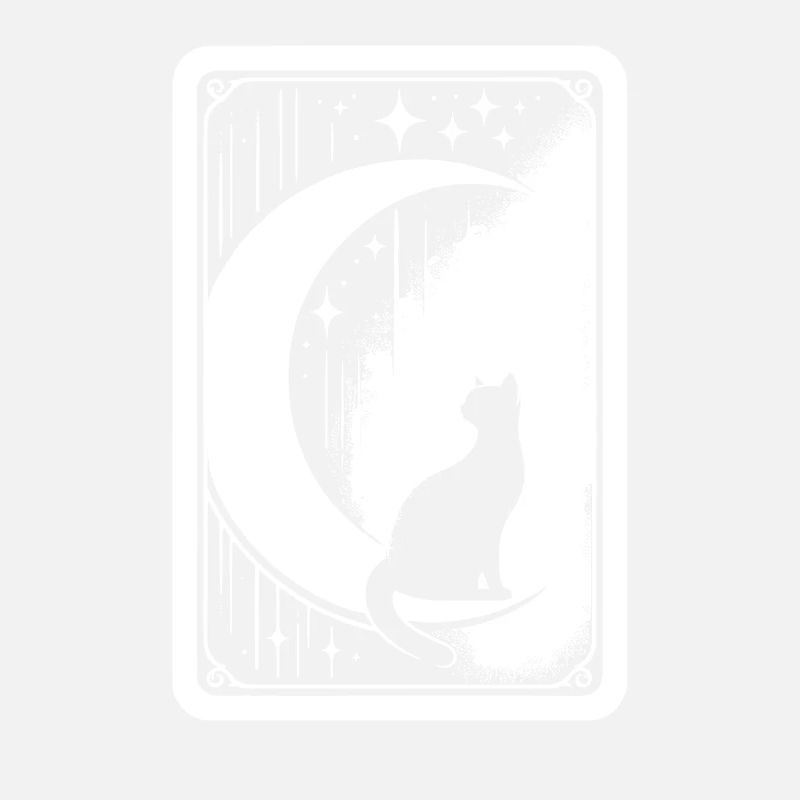 Mond Tarot Katze Chat de lune