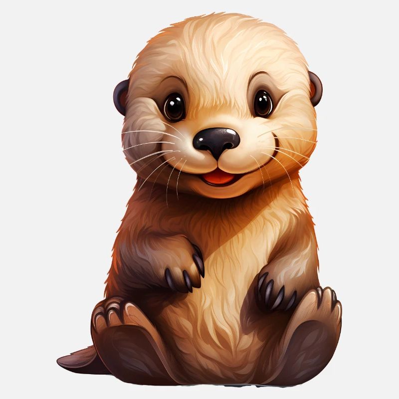 Mignon bébé loutre de mer