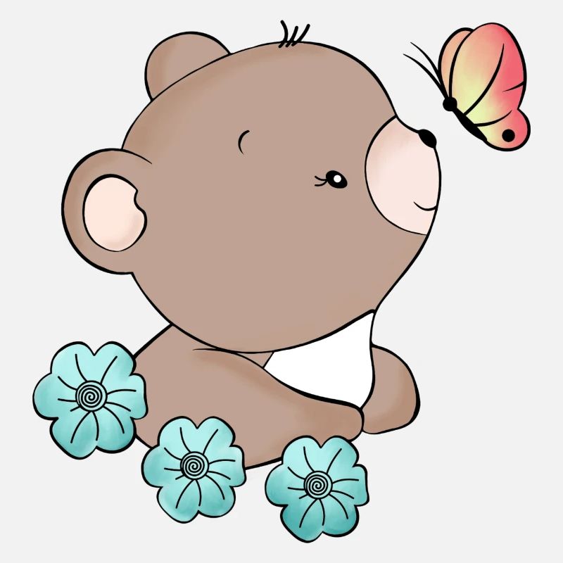 Bär mit Schmetterling