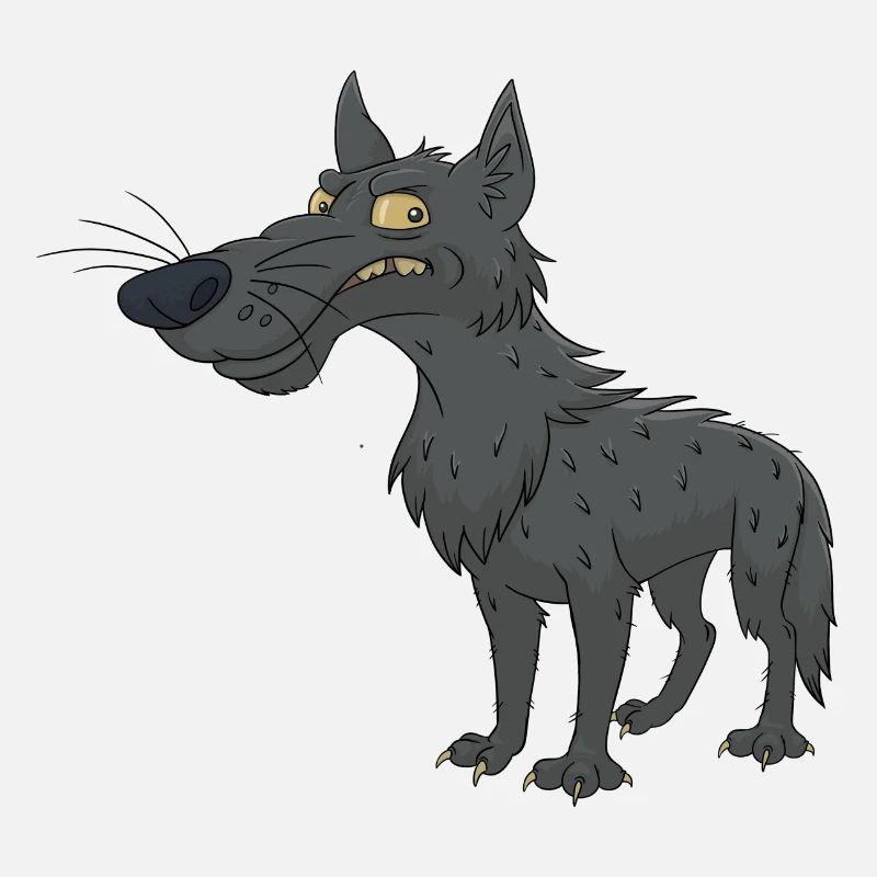 Drôle mignon loup cool