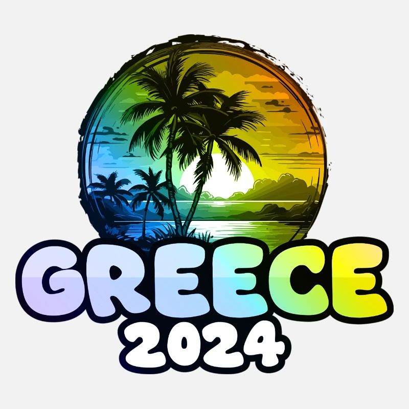 Greece 2024 Palm Trees Multicolored