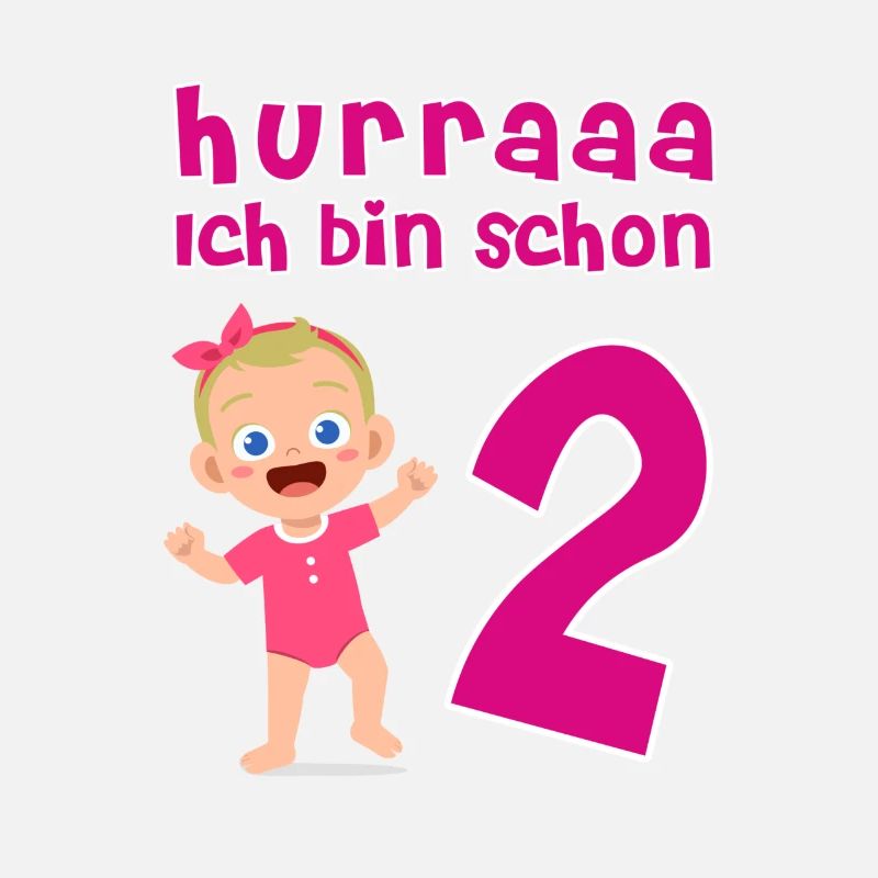 Hurra Ich Bin Zwei Geschenk Mädchen 2. Geburtstag