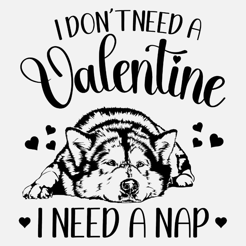 Alaskan Malamute Valentinstag Hunde Hund Wilsigns