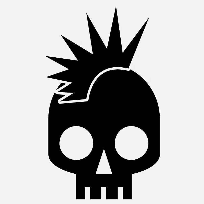 PUNK BABY skull with mohawk