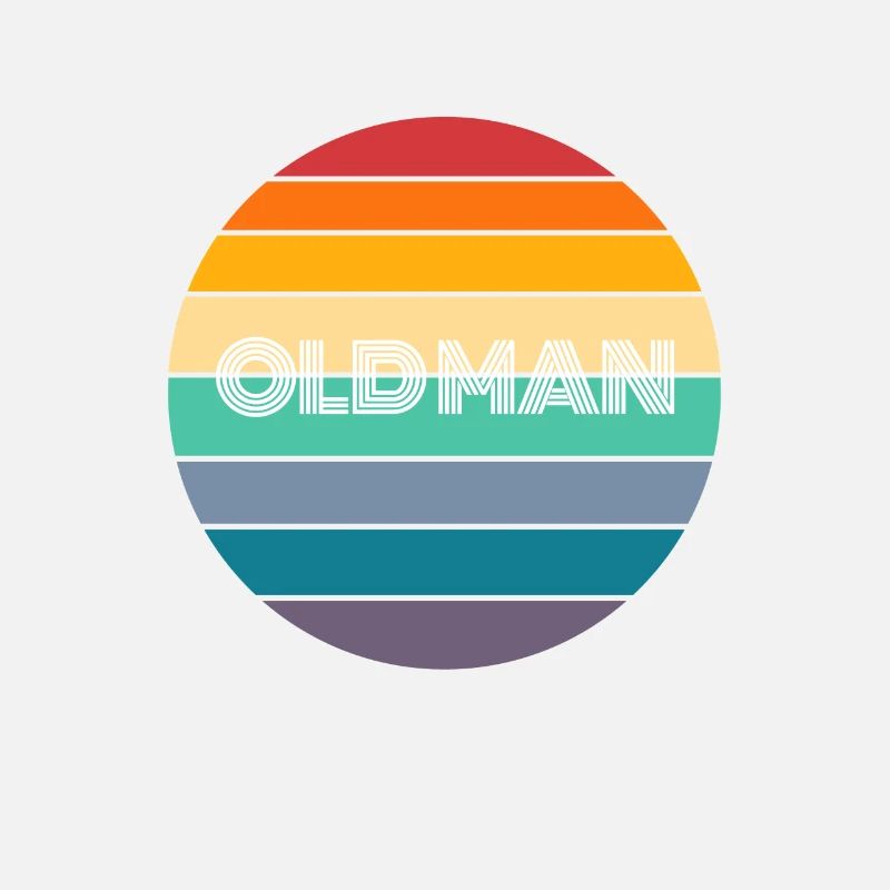 Rainbow Old man Retro Vintage