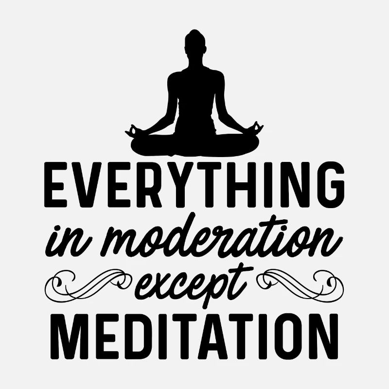 Everything In Moderation Except Meditation Meditat