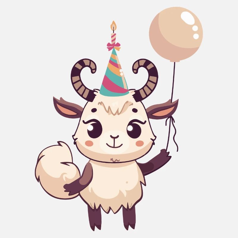 Bergziege Geburtstag Comic Niedlich