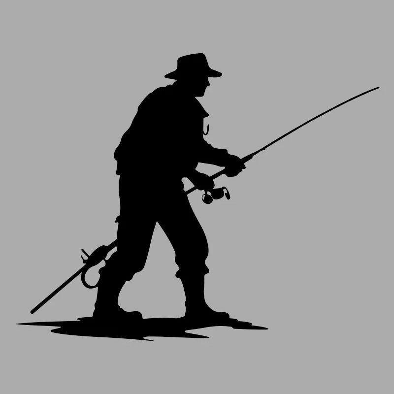Silhouette de sport de pêche
