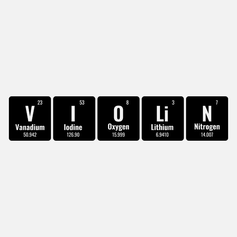 Periodic Table Of Elements Violin Violinist Fiddle